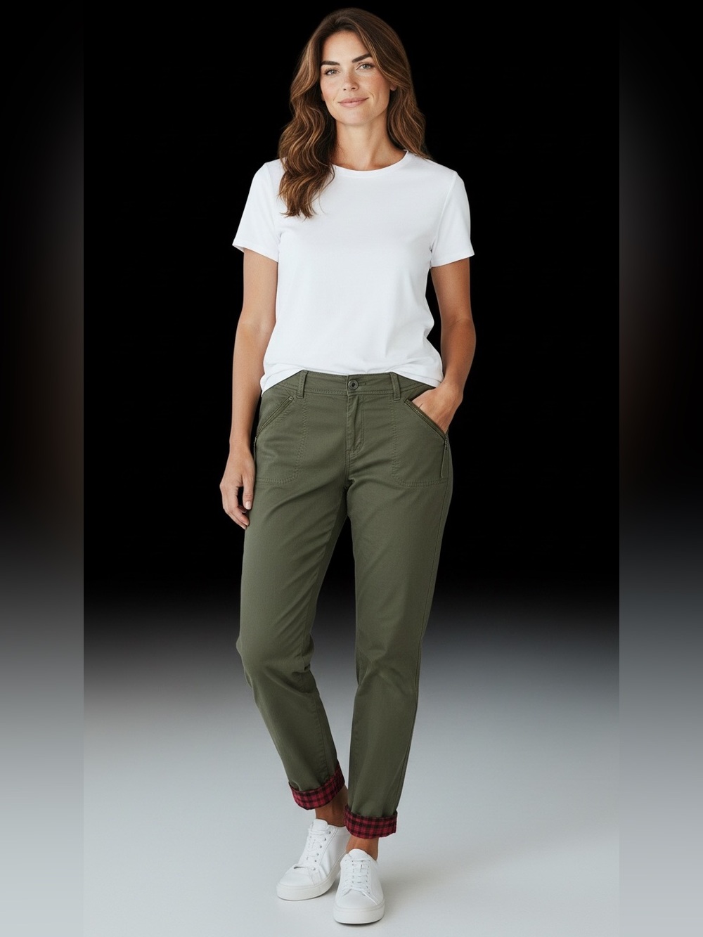 Vintage Eddie Bauer Olive Green Relaxing Pants Women’s Size 6